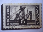 Stamps Germany -  Industrie Landschaft - eje de carbonería - paisaje de la Industria. Alemania, Sarre.