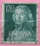 Stamps Spain -  II centenario dl nacimiento dl Leandro Fernandez d´Moratin