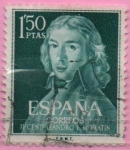 Stamps Spain -  II centenario dl nacimiento dl Leandro Fernandez d´Moratin