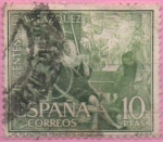 Stamps Spain -  III centenario d´l´muerte d Velazquez 