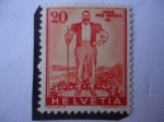 Stamps Switzerland -  Suiza - Pro Patria 1936 - Ferdinand Hodler (1853-1918) Pintor -Freiburger Senn. 