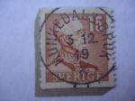 Stamps : Europe : Sweden :  rey Gustavo V de Suecia (1858-1950)