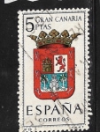 Stamps : Europe : Spain :  Escudo de armas de Gran Canaria