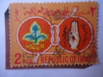 Stamps Iraq -  Movimiento Scout Iraqui - Insignia de scout y Señal de Mando.
