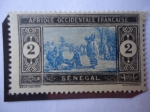 Stamps : Africa : Senegal :  Africa Occidental Frances - Mercado Indígena.- 