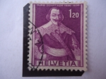 Stamps Switzerland -  Jürg Jenatsch (1596-1639) Líderr político - representaciones Históricas.