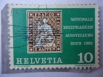 Stamps Switzerland -  Exposición nacional de Membretes, Berlín 1965-Sello dentro de otro Sello. 