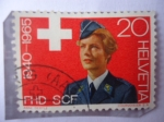 Sellos de Europa - Suiza -  FHD SCT-20 Aniversari del Cuerpo de Auxiliares del Ejercito de Mujeres, 1940-1965