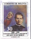 Stamps Bolivia -  Centenario de la muerte de San Juan Bosco