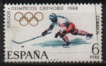 Stamps Spain -  X Juegos Olimpicos d´invierno en Grenoble 
