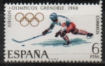 Stamps Spain -  X Juegos Olimpicos d´invierno en Grenoble 