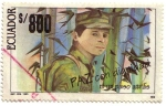 Stamps Ecuador -  Ni un paso atras_Guerra Cenepa