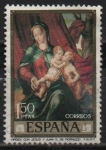 Stamps Spain -  La Virgen co los niños Jesus y Juan