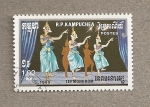 Stamps : Asia : Cambodia :  Danzas tradicionales