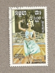 Stamps : Asia : Cambodia :  Danzas tradicionales