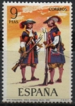 Stamps Spain -  Mosqueteros d´l´Tercios Morados Viejos 1694