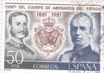 Stamps : Europe : Spain :  centenario del cuerpo de abogados del estado(39)