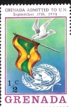 Stamps : America : Grenada :  Admisión de Granada ala ONU, 17 de septiembre de 1974