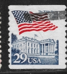 Stamps United States -  Bandera y Casa Blanca, 