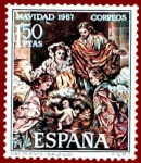 Stamps Spain -  Edifil 1838 Navidad 1967 1,50 NUEVO