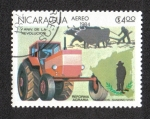 Stamps Nicaragua -  V Aniversario de La Revolución, Reforma agraria