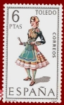 Stamps Spain -  Edifil 1960 Traje típcio Toledo 6 NUEVO