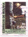 Stamps Bolivia -  50 Aniversario del Departamento de Pando