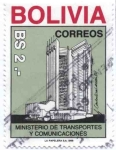 Stamps America - Bolivia -  Edificio del Ministerio de Transportes y comunicaciones