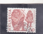 Stamps : Europe : Switzerland :  FIESTA POPULAR