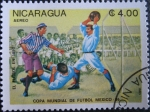 Stamps Nicaragua -  1986 World Cup Soccer Championships, Mexico