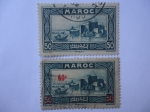 Stamps Morocco -  Rabat-Vista de Rabat-Marruecos Colonia Francesa.