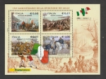 Stamps Italy -  150 Aniv.de la expedición de los mil:salida de Quarto