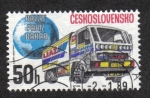 Stamps Czechoslovakia -  Paris-Dakar Rallye (Liaz truck)