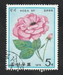 Sellos de Asia - Corea del norte -  1519 - Rosa