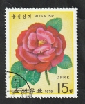 Sellos de Asia - Corea del norte -  1521 - Rosa