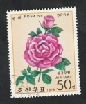 Stamps North Korea -  9 - Rosa