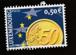 Sellos de Europa - Luxemburgo -  Moneda 50 cts de €