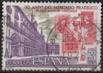 Stamps Spain -  L Aniversario dl Mercado filatelico d´l´Plaza Mayor d´Madrid
