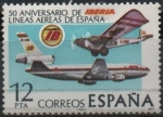Sellos de Europa - Espa�a -  L aniversario d´l´fundacion d´l´compañia aerea Iberia