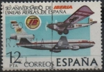 Stamps Spain -  L aniversario d´l´fundacion d´l´compañia aerea Iberia
