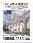 Stamps America - Bolivia -  450 Aniversario de la ciudad Blanca de America - Sucre