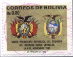 Stamps Bolivia -  Visita del presidente de Ecuador