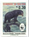 Stamps America - Bolivia -  Fauna Boliviana. Osos de Anteojos. WWF