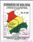 Stamps Bolivia -  Homenaje en el LVI aniversario a la Paz de la Guerra del Chaco