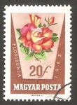 Stamps Hungary -  1516 - Rosa