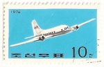 Stamps North Korea -  Aviacion civil coreana. Ilyushin IL 140.