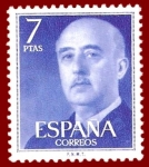 Stamps Spain -  Edifil 2226 Serie básica Franco 7 NUEVO