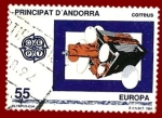 Stamps Andorra -  ANDORRA Edifil 226 Satélite Olympus-ESA 55