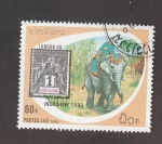 Stamps Laos -  Exposición Internacional Filatélica Londres 90