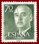 Stamps Spain -  Edifil 1151 Serie básica Franco 0,70
